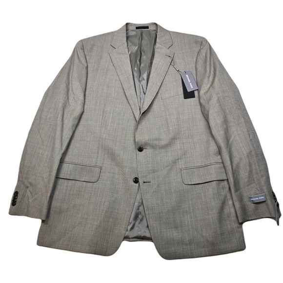 Michael Kors Sport Coat Mens 46L 46 Tan Classic Fit Stretch‎ Natural Wool $450 - Picture 1 of 13